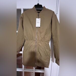 New zara sage green bomber jacket size small and large